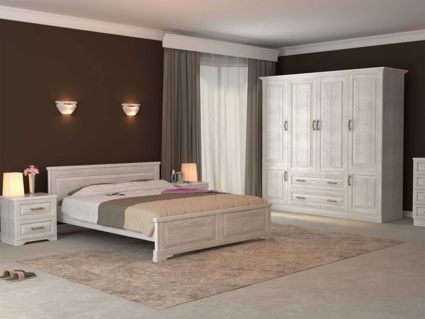 Кровать DreamLine Эдем лайт ясень Беленый дуб 258