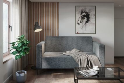 Диван Арско Ник двухместный серый