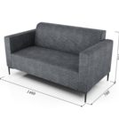 Диван Арско Ник двухместный серый